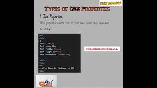 Types of CSS Properties Part 1