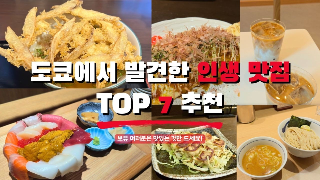 [믿고보는 ‘식당’ 리뷰] 일본 도쿄 인생 맛집 찾음…TOP 7 #카이센동 #돈카츠 #우동 #라떼 #오코노미야끼 #츠케맨 #강나미추천돈카츠