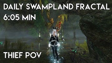 Gw2 [qT] Daily Swamp Fractal(T4-77) 6:05 min | Thief PoV