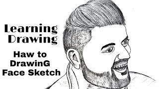 How To DrawinG Face sketch?  with pencil step by step face sketch