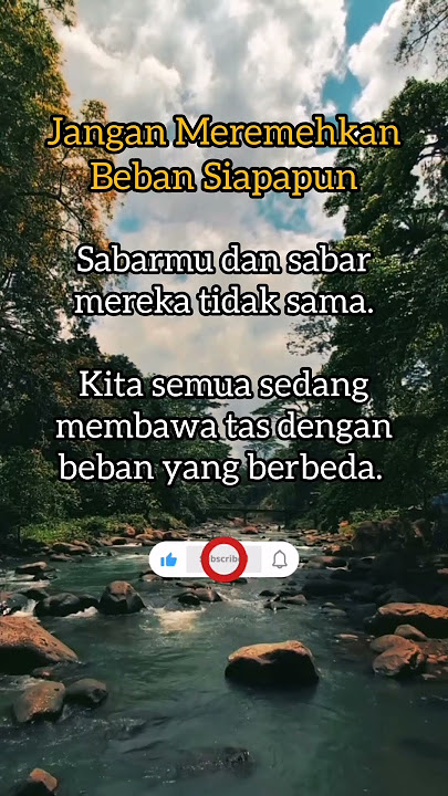 Jangan Meremehkan beban siapapun.
