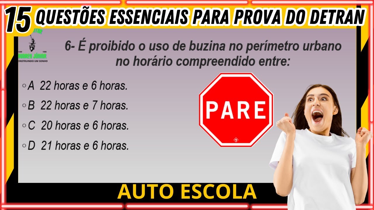 15 Perguntas ESSENCIAIS de LEGISLAÇÃO DE TRÂNSITO para a Prova do ...