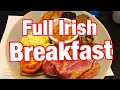 Eating Full Irish Breakfast