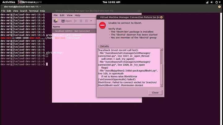 How to Fix Unable to connect to libvirt on Virtual Machine Manager virt-manager