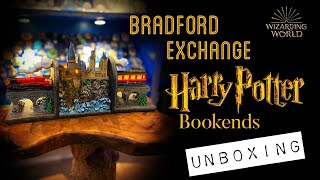 FIRST LOOK - HARRY POTTER HOGWARTS CASTLE & HOGWARTS EXPRESS BOOKENDS BRADFORM EXCHANGE