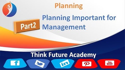 Part 2 of 6: Why Planning is Important to Management its Principles