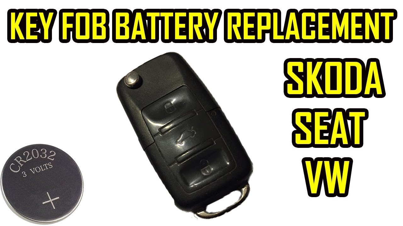 How to Replace Battery Skoda Seat VW Key Fob 3 Buttons YouTube