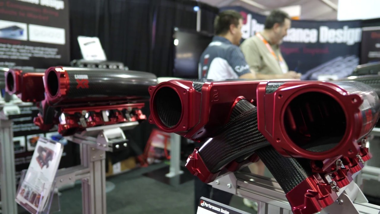 Performance Design LSX Carbon Fiber Cross Ram Intake Manifolds at SEMA