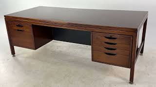 Jens Risom Mid Century Walnut Executive Desk