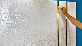 How to use a gold sticker to create wall decor  elegant wall decor ideas