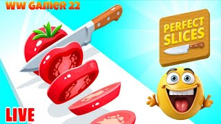 Perfect Slices Playing Game - Fruit Cutting Game | Live Streem #perfectslice #short #shorts Day #41 screenshot 2