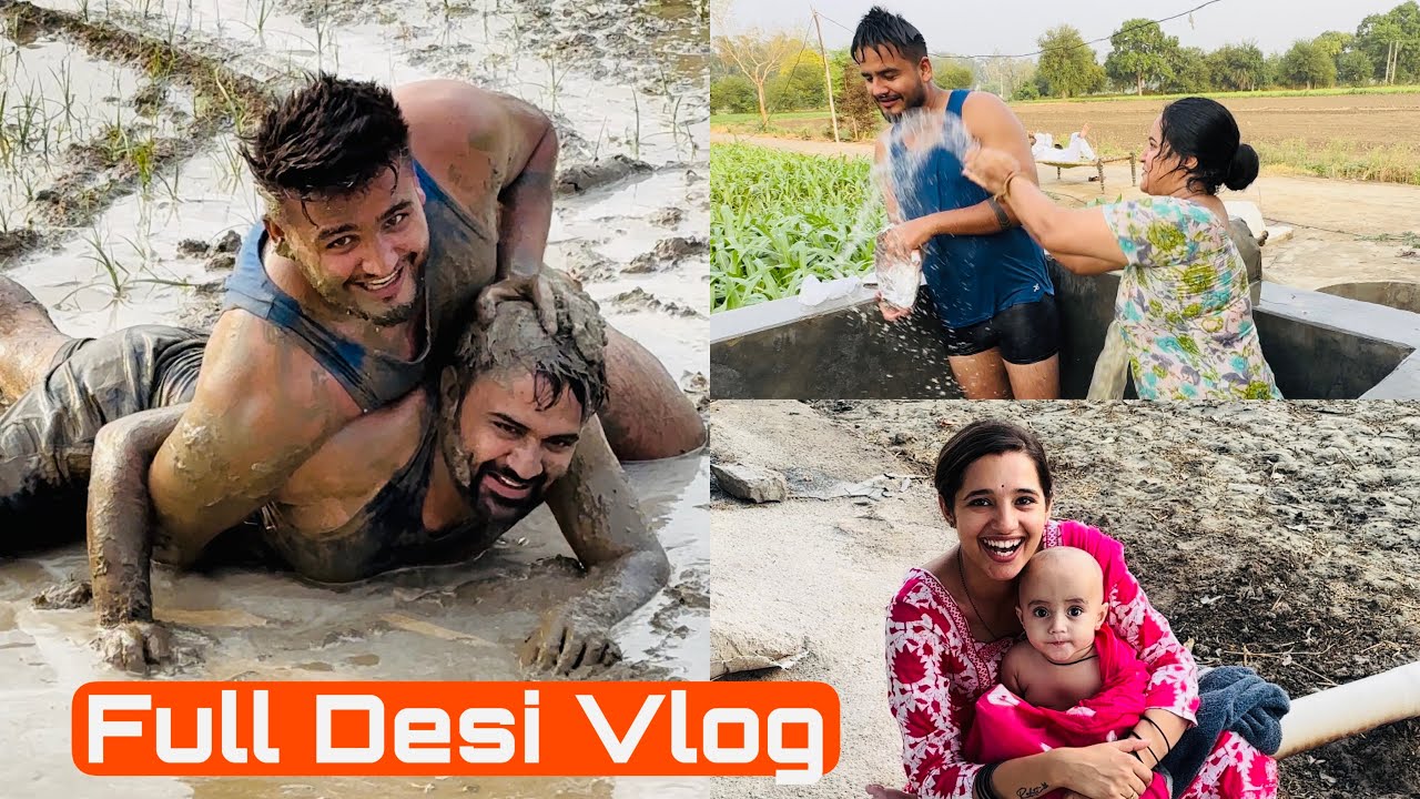 Jija Saali ने kheli holi🤣Full Desi Vlog 😍