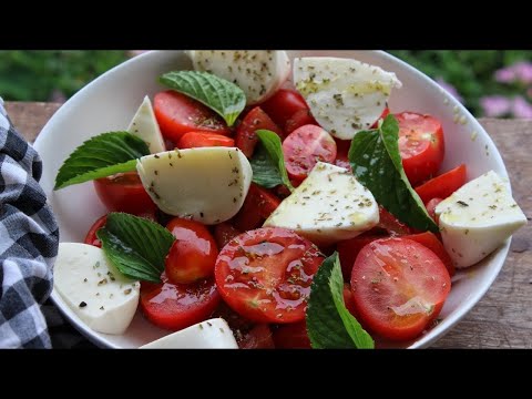 Caprese Salad with Tomatoes, Mozzarella and Basil - Jim Michailidis