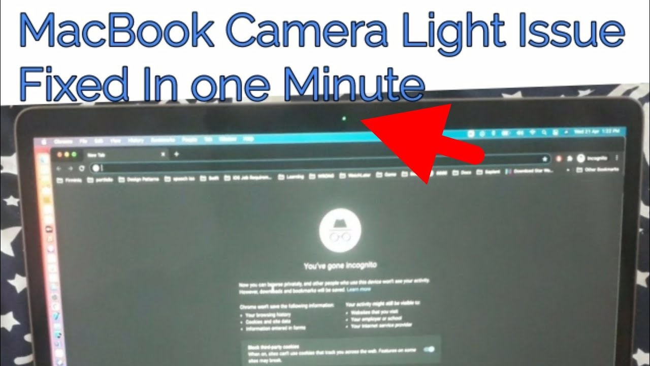browser Ende renæssance Macbook camera light On even Camera if Off issue Fix | How to turn off macbook  camera light - YouTube