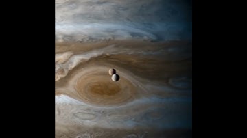 Europa and Io Orbiting Jupiter