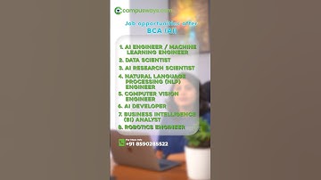 Job Opportunities after BCA AI Course |10 Career Options after BCA AI in 2025|BCA Job Opportunities|