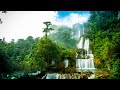 High Ciiff Waterfalls in Thailand 4k. Relaxing Mountain Waterfall Sounds/ Sleep/ Study/ 10 hours.