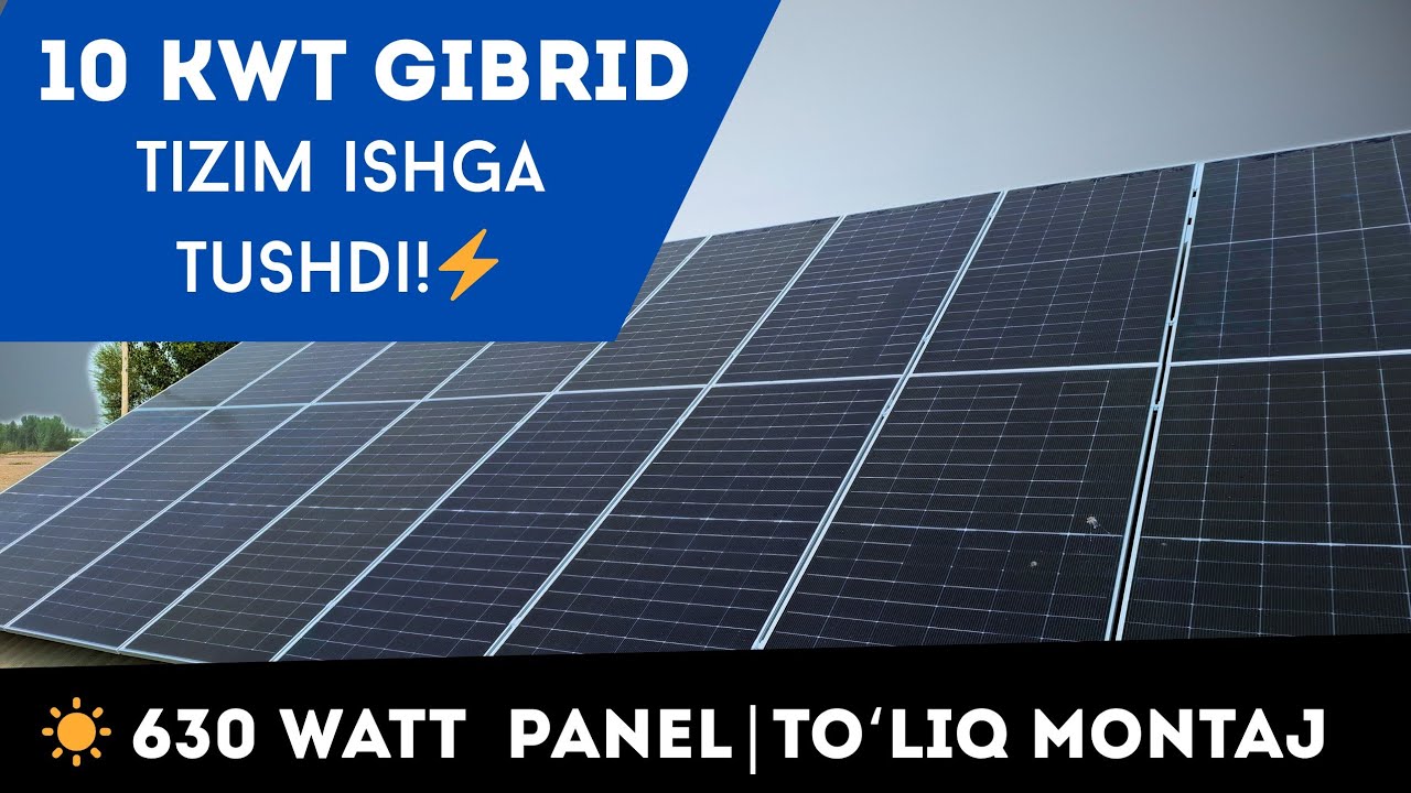 10 kWt Gibrid Tizimni O‘rnatdik! ☀️ Tizim Ishga Tushdi va Natija Juda Zo‘r!