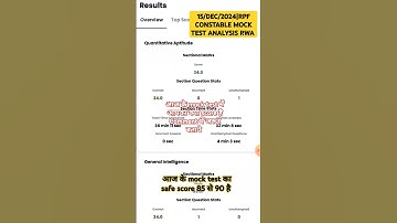 15/DEC/2024|RPF CONSTABLE MOCK TEST ANALYSIS RWA By Ankit Bhati Sir|#rpfconstable #mocktest #cutoff