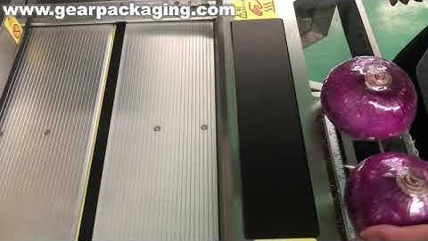 Onion fruit semi automatic film wrapping sealing packing machine testing video