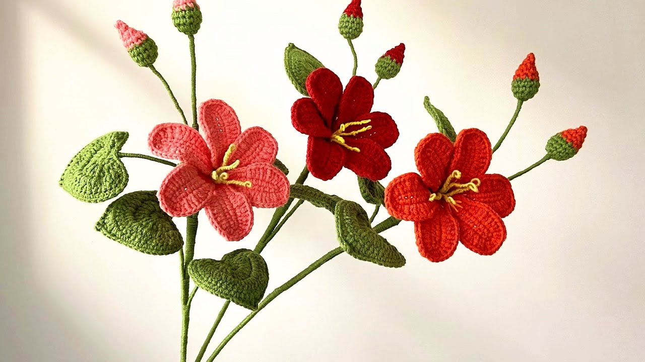 【拾光造物手作】Tung flower bouquet, you can try to crochet various colors |上集 钩织花朵部分 油桐花花束 可以尝试钩织各种颜色 真的很好看