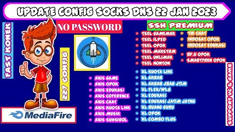 UPDATE I CONFIG SOCKS DNS | Axis Game,Axis XL Edukasi, XL Akrab, Flex, Wlg, Tiktok, [13 JAN]