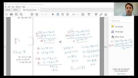 Pre-Calculus: Section 7.3 (Multivariable Systems)