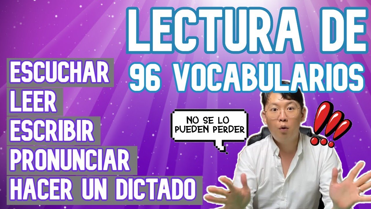 Lectura de vocabularios en coreano para practicar a ESCUCHAR👂, LEER👀, PRONUNCIAR👄 y ESCRIBIR✏️