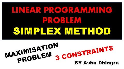 Linear Programming Maximization Problem with 3 Constraints using Simplex Method