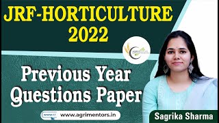 ICAR-JRF Horticulture 2022 | Previous Year Questions Paper