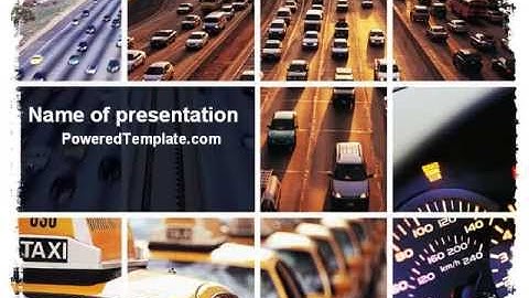 City Traffic PowerPoint Template by PoweredTemplate.com