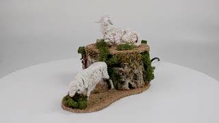 Two sheep in movement 30cm Fontanini series video