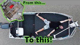 Tinny boat gets Trenofied. DIY Casting decks. The ultimate layout.