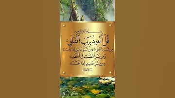 قرآن كريم/سورة الفلق بصوت الشيخ محمد المحيسني #قران_كريم #راحة_نفسية #quran #أزهر