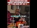 39-Year-Old Gets FIRST Paycheck After 20 YEARS In Prison 🥺💔 #Inspiration #SecondChance #Viral