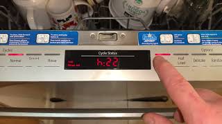 How to set the delay option on a Bosch dishwasher