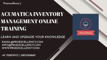 Learn Acumatica Inventory Management online training and Upgrade your Skills and Knowledge