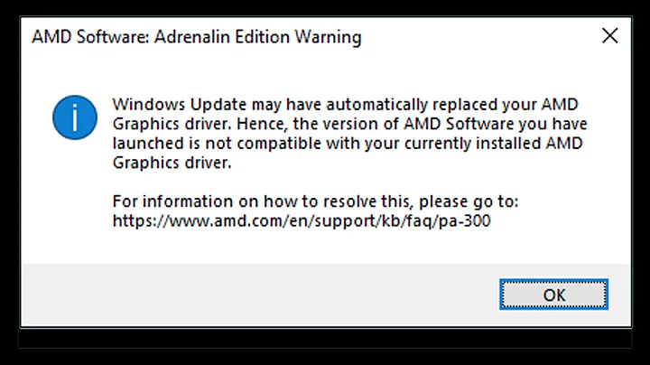 How to Fix Windows Update May Have Automatically Replaced Your AMD Graphics Driver