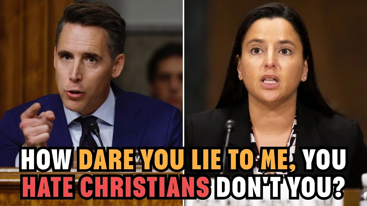 You Hate Christians Don't You?" - Hawley TOTALLY DESTROYS Lying Radical Dem  Nom - YouTube