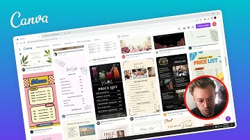How do I create a price list in Canva