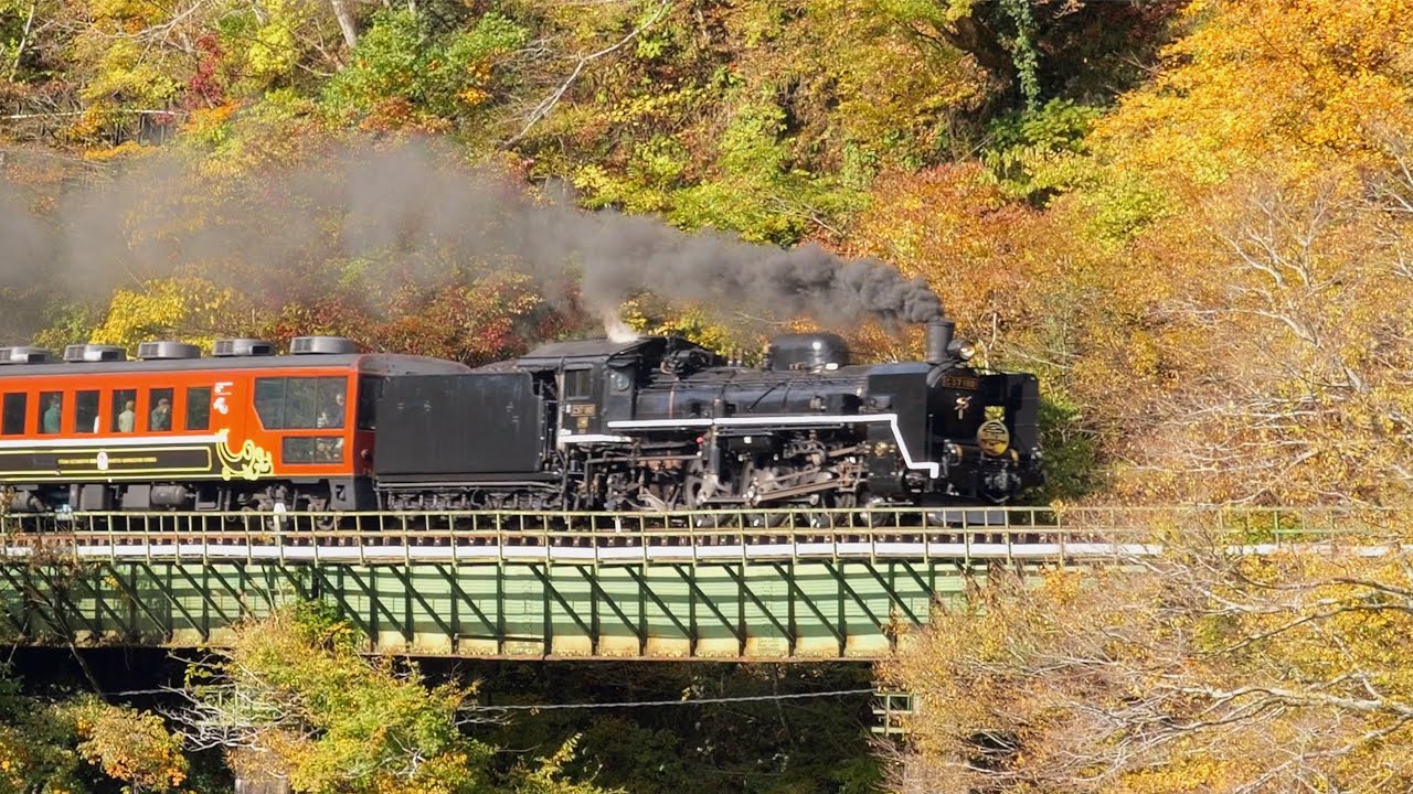 【2025紅葉の磐越西線】「SLばんえつ物語」他　JR EAST steam locomotive class C57-180 
