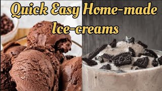 Quick Easy Home-made Ice-cream  Chocolate & Oreo Flavour 😋 | Bena Food Secrets 😉