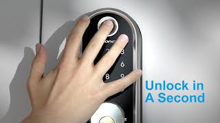 Smart Lock  Bluetooth Keyless Entry Keypad Smart Deadbolt-Fingerprint Door Lock-App Control