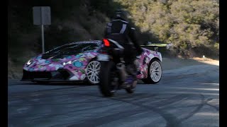 Alex Choi Near Miss Lamborghini Huracan vs Yamaha R1 Motorcycle