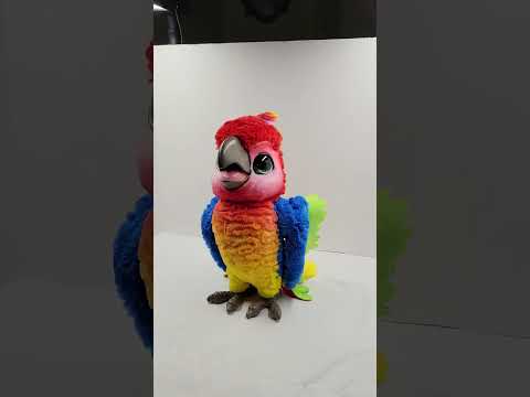 FurReal Rock A Too The Show Bird Interactive Plush Fur Real Parrot Rainbow Toy Works Plush