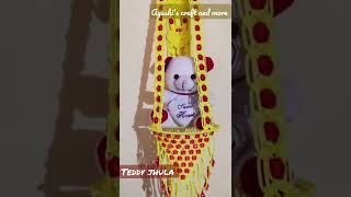 Macrame Teddy Jhula Simple Macrame Teddy Jhula Ayushis Craft And More