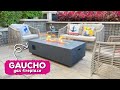 Fire Pit Table Luxury Rectangular Gas Concrete Fireplace Table 140x70 Cm GAUCHO Gray Fire Pit Table Luxury Rectangular Gas Concrete Fireplace Table 140x70 Cm GAUCHO Gray