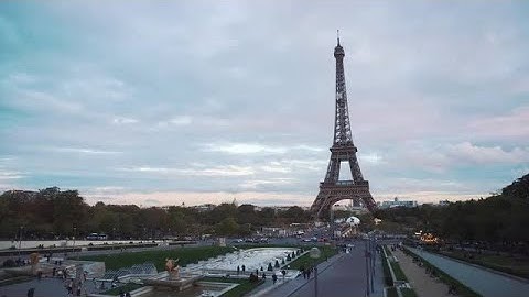 Champ De Mars And Eiffel Stock Video