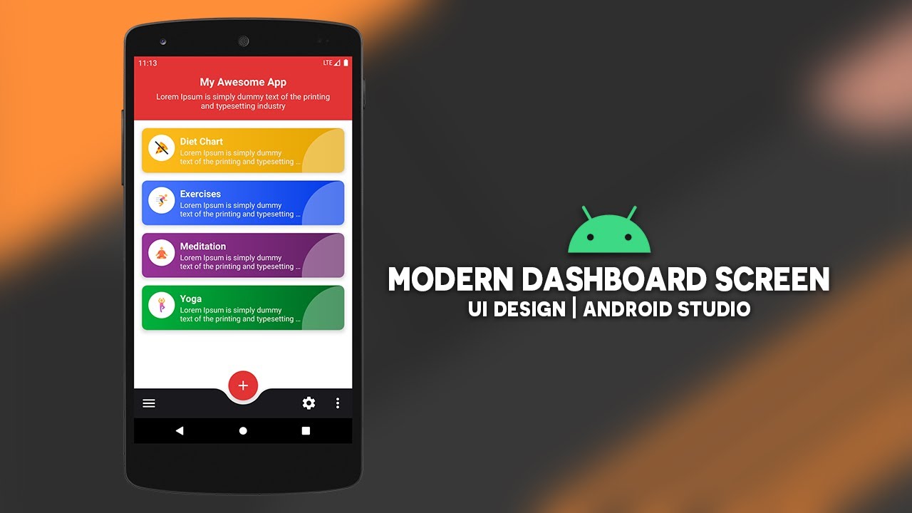 modern dashboard ui design android studio github