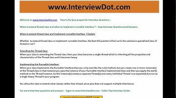 when to extend thread class and when to implement runnable java interview